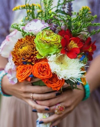 Mixed flower wedding posy, bridal flowers-bridal-bouquet-wedding-flowers-the-little-flower-shop-wedding-florist-london