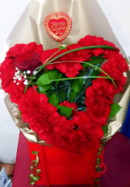 heart shaped red carnation bouquet_order flowers online_flower shop TFS-min