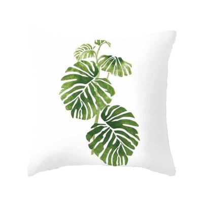 leaf-cushion range-the-little-flower-shop-gift-shop-london-leaf-style-foliage-plant-cushion-furniture-autumn-seasonal-palm-pattern-tropical-jungle-green-simple-minimal